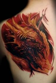 Rov qab piav qhia txoj kev ua yeeb yam dab neeg zoo nkauj zaj liab tattoo