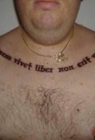 Modello di tatuaggio collo latino collana maschile