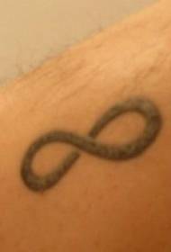 pequeno preto infinito símbolo tatuagem padrão