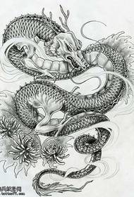 Manoscritto Super Atmosphere Dragon Tattoo Pattern