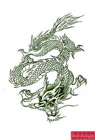 padrão de tatuagem de dragão