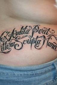 Gambar tato kaligrafi Latin script gambar tato kembang