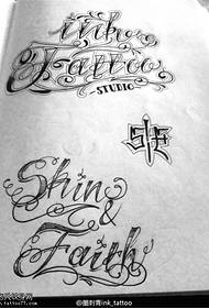 sanaa ya mwili tattoo tattoo muundo wa maandishi