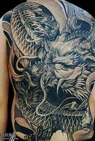 Класічны малюнак татуіроўкі звера-цмока