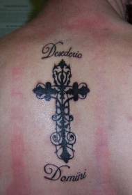 Kríž a vinič list tetovanie vzor
