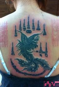 Gambar malaikat Phoenix dan tato Thailand
