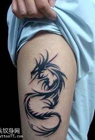 dobar izgled i zgodan uzorak tetovaža zmaja totem