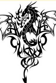 módne totem rukopis vzor tetovanie draka