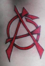 китка странен червен символ татуировка модел