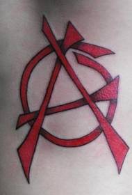 wrist strange red symbol tattoo pattern