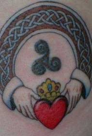 olkapää väri irlantilainen ystävyysrengas symboli tatuointi