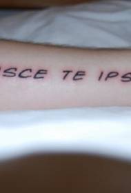 arm nosce TE leta tattoo