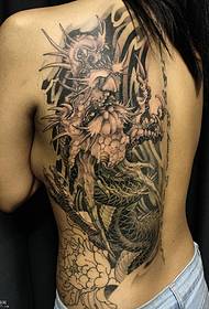 modello di tatuaggio drago posteriore