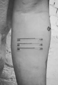um conjunto de imagens de tatuagem para símbolos de pausa na reprodução de música