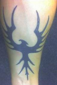 Μαύρο μοτίβο τατουάζ σύμβολο Phoenix