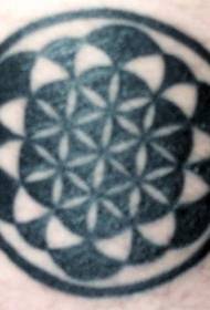 Svart Hindu Symbol Tattoo Pattern