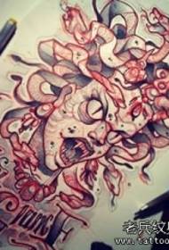 Manoscritto tatuaggio tatuaggio scuola europea Medusa