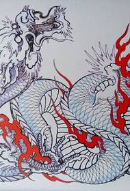 Vzor tetovania rukopisu Dragon Line