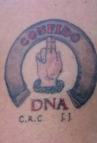 du-fingra insigno simbolo de tatuaje
