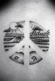 Round Stinger Ocean and Pacific Symbol Tattoo Pattern