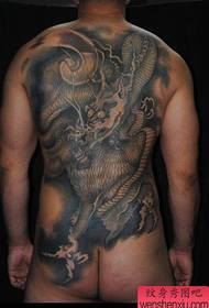 male back popular domineering full back dragon tattoo pattern