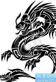 padrão de tatuagem de dragão totem bonito