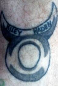 plemenski simbol crni uzorak tetovaža