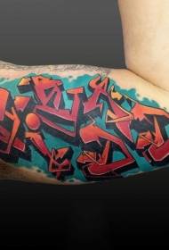 käsivarren väri graffiti kirje tatuointi malli