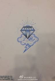 Diamond Letter Tattoo -käsikirjoituskuvio