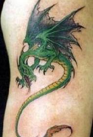 Green Dragon Dragon Tattoo Pattern