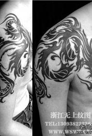super beau modèle de tatouage de dragon châle dominateur totem