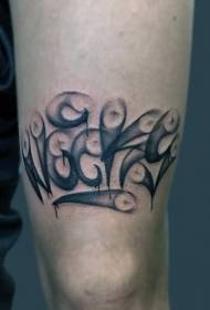 Јиб графити фонт црна личност тетоважа шема