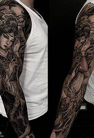 modello tatuaggio drago geisha