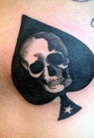 I-logo yama-blade amnyama nge-skull ne-tattoo iphethini