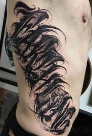 een paar mooie bloemtattoos 147800 - eekhoorntattoo - - Een paar mooie zwarte squiggles-tatoeage werkt