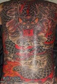 Patrón de tatuaxe de costas completas Shenlong