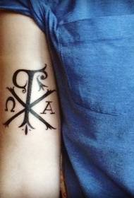 Arm Christ Letter Inokosha Symbol Nhamba Yakaomeswa Tatoo