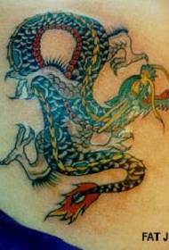 Chinese draak tattoo patroon met snor