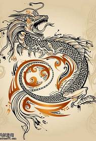 manuscript handsome tattoo dragon model 148593-full back pattern model drag dragon