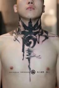 set molto bello di opere di tatuaggio con testo ad inchiostro