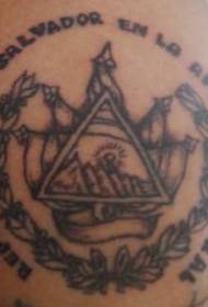 Schulter Black Mexikanesch Regierung Symbol Tattoo Bild