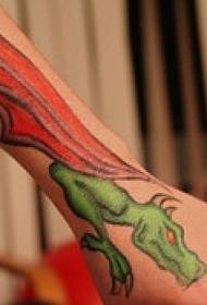 modello di tatuaggio drago ali rosse