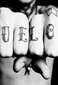 Cool finger letter tattoo