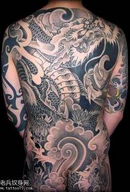 толық артқы қара сұр айдаһар татуировкасы 148589 - әдемі сәнді айдаһардың татуировкасы