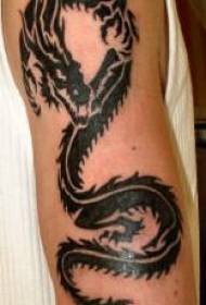 tribal totem flying dragon tattoo pattern