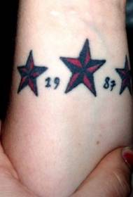 tatuatge commemoratiu nàutic pentagram color de braç