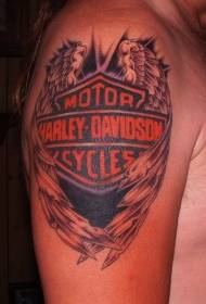 Schëller Harley Davidson Faarf Symbol Tattoo