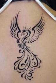 I-9 emnyama encane ye-phoenix totem tattoo iphethini ukwazisa