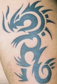 ຮູບແບບ tattoo ຊົນເຜົ່າມັງກອນ totem ງ່າຍດາຍ