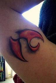 umbala we-arm color elula i-phoenix tattoo iphethini
